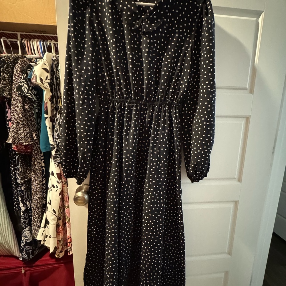 Polka Dot Long Sleeve Dress